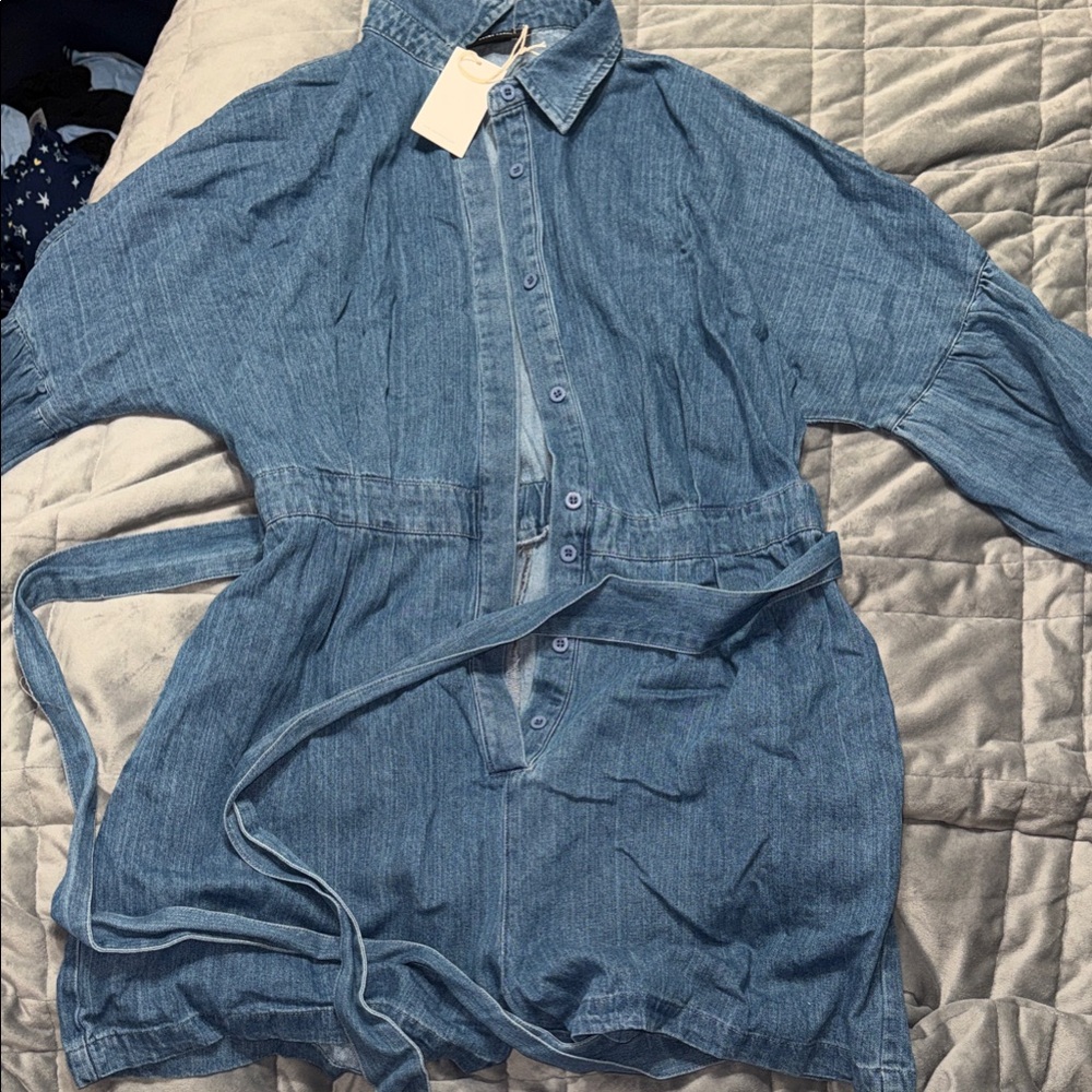 Vici Blue Denim Romper